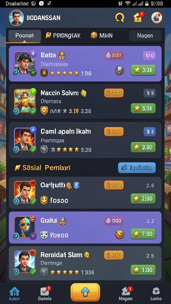 Gameplay seru saat menghadapi tantangan.