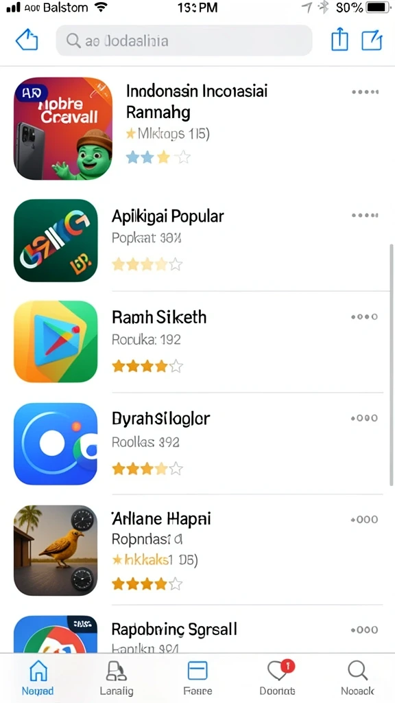 Menunjukkan berbagai pilihan permainan yang tersedia.