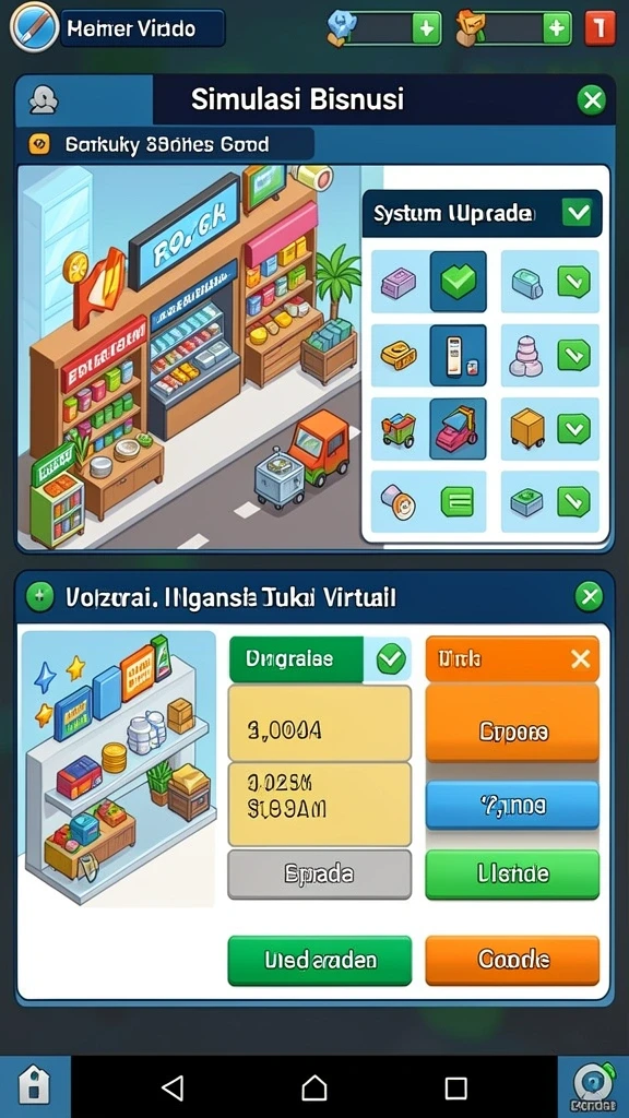 Tampilan awal yang menarik dengan opsi permainan.