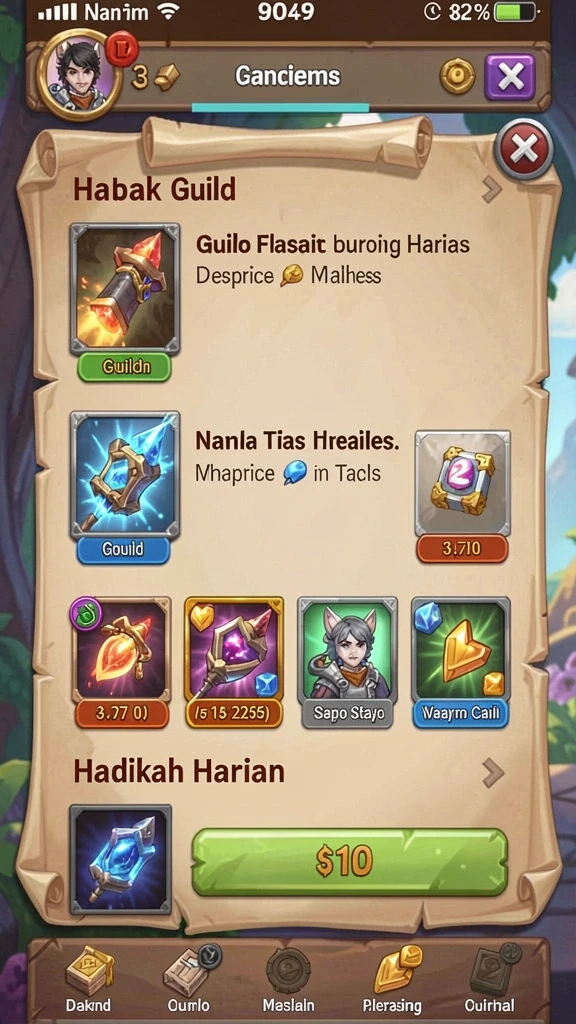 Tampilan menu utama C8VIP yang menarik.