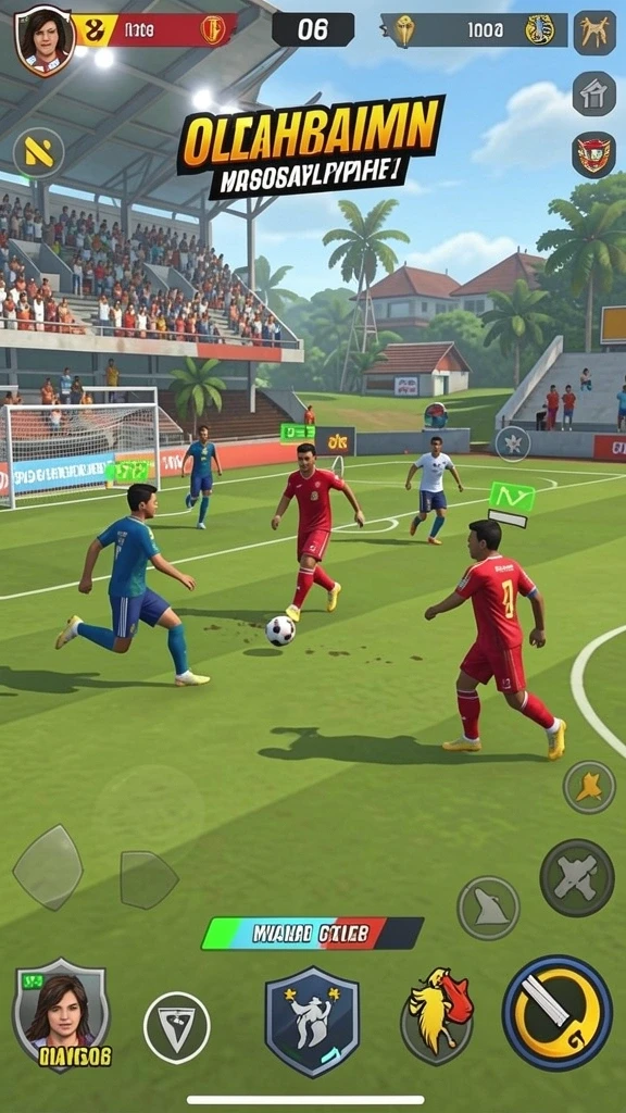 Screenshot dari level pertama yang menarik.