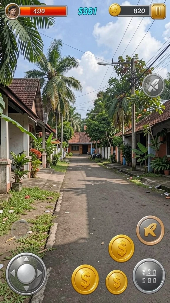 Gambar saat bermain di mode kompetisi yang menegangkan.