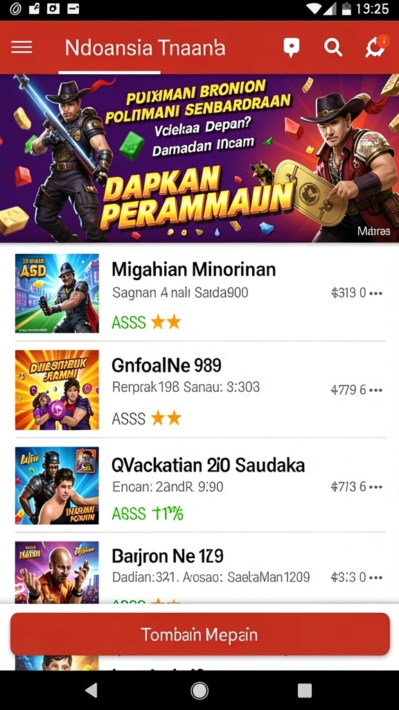 Tampilan awal yang menarik dan interaktif.