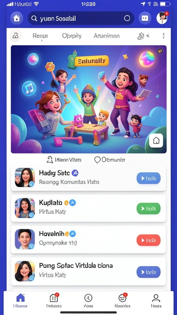 Pengaturan komunitas untuk berinteraksi dengan pemain lain.