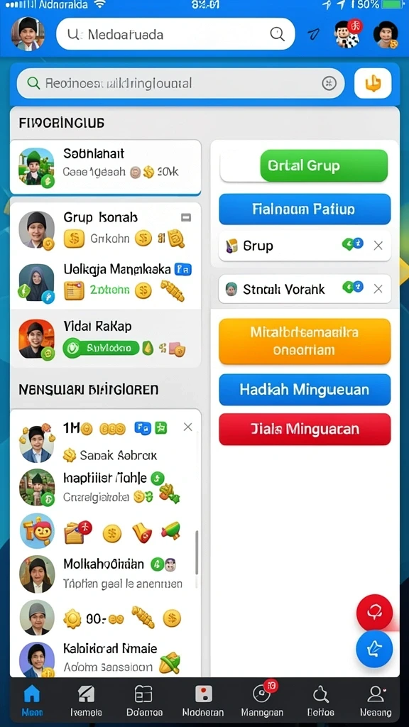 Tampilan menu yang intuitif dan mudah digunakan.