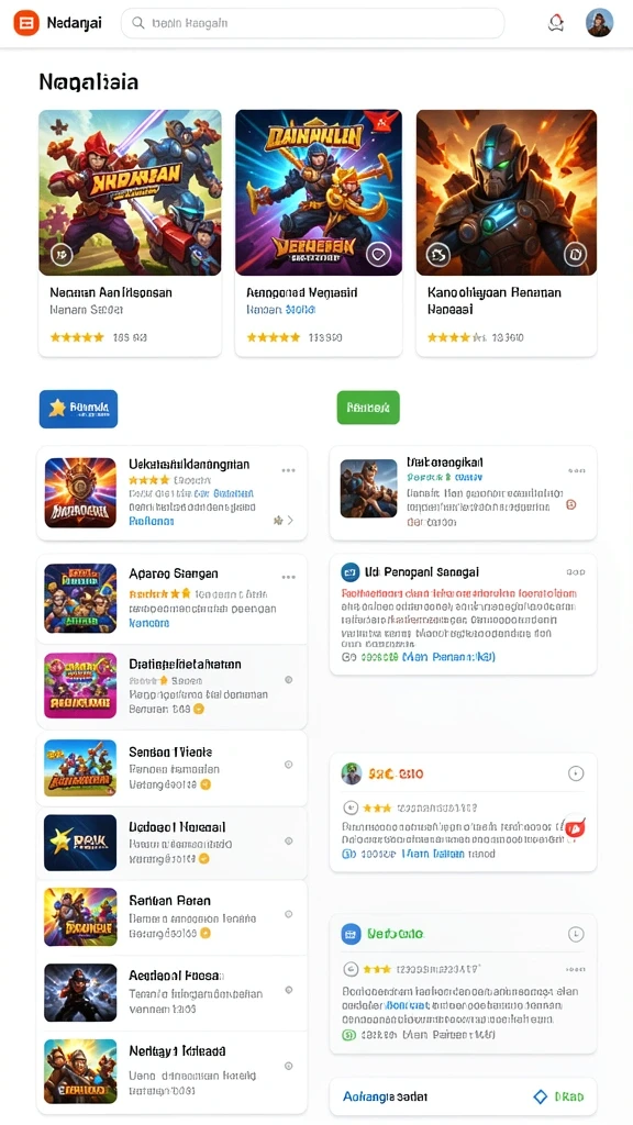 Berbagai pilihan permainan yang mengasyikkan.