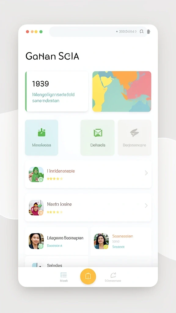 Tampilan menu utama yang menarik dan informatif.