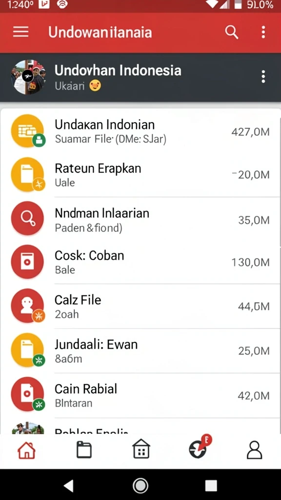 Tampilan menu utama yang intuitif dan mudah digunakan.