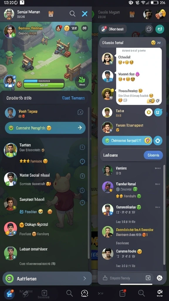 Interaksi sosial yang menyenangkan dengan teman.